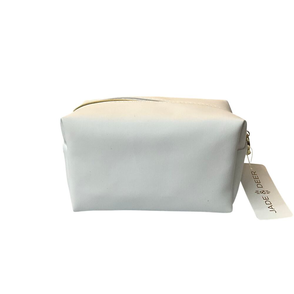 Jade & Deer Vegan Leather Bride Cosmetic Zipper Bag NWT - Picture 3 of 7